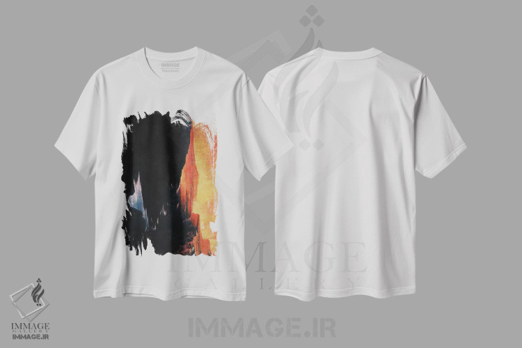 تیشرت طرح دار گذرا یک، آبستره اثر آدام پریستر | immage.ir