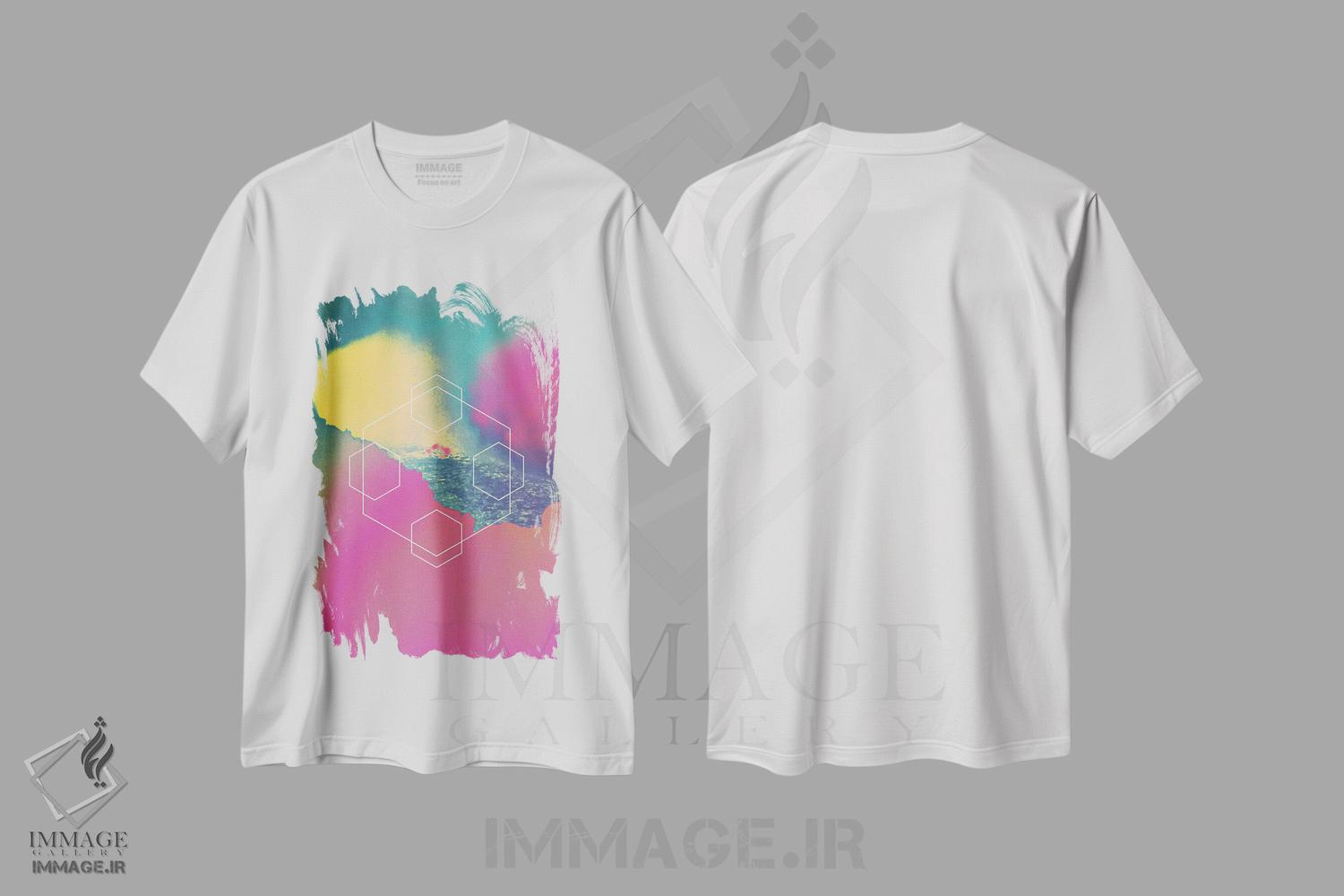 تیشرت طرح دار جریان ها اثر آدام پریستر | immage.ir