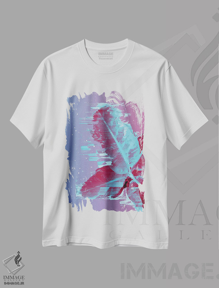 تیشرت طرح دار برگ موز، آبستره اثر آدام پریستر | immage.ir