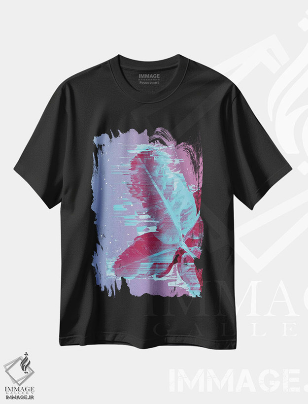 تیشرت طرح دار برگ موز، آبستره اثر آدام پریستر | فروشگاه ایماژ