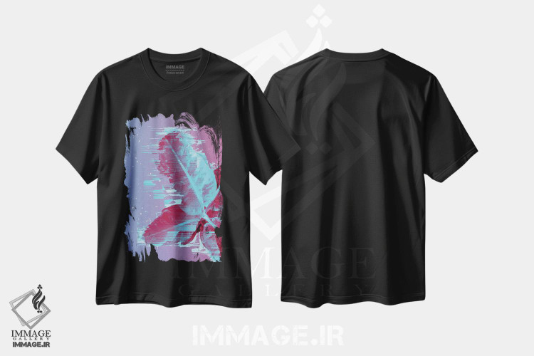 تیشرت طرح دار برگ موز، آبستره اثر آدام پریستر | فروشگاه ایماژ