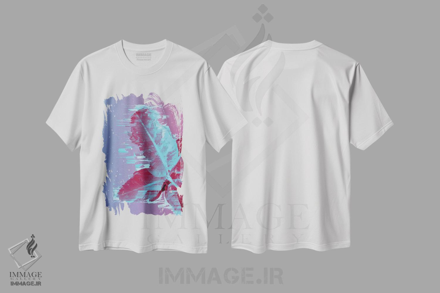 تیشرت طرح دار برگ موز، آبستره اثر آدام پریستر | immage.ir