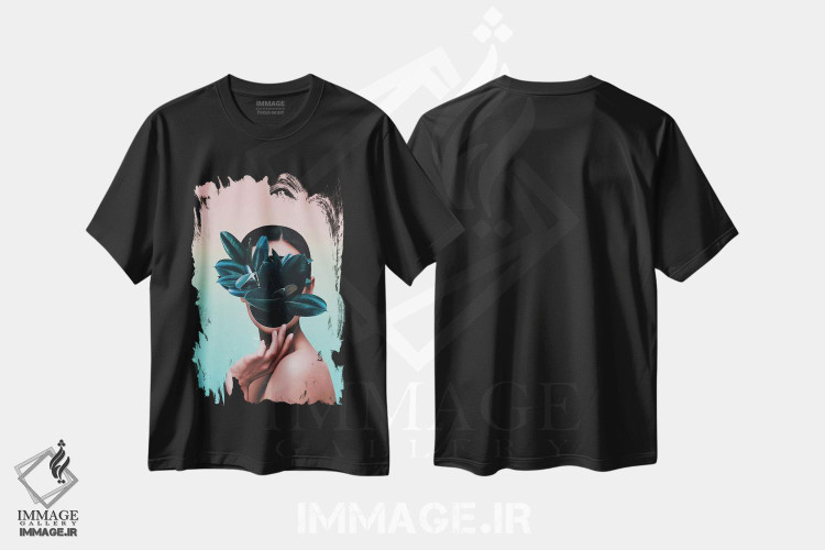 تیشرت طرح دار چهرهٔ گیاهی، هنر دیجیتال اثر آدام پریستر | فروشگاه ایماژ