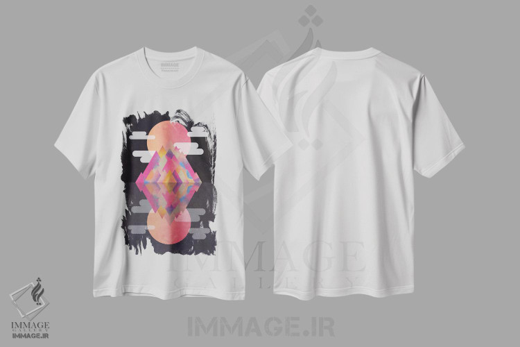 تیشرت طرح دار بازتاب، آبستره اثر آدام پریستر | immage.ir