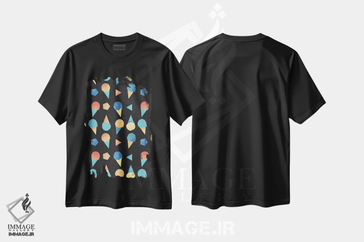 تیشرت طرح دار کرم فضایی، هنر فاخر معاصر اثر آدام پریستر | فروشگاه ایماژ