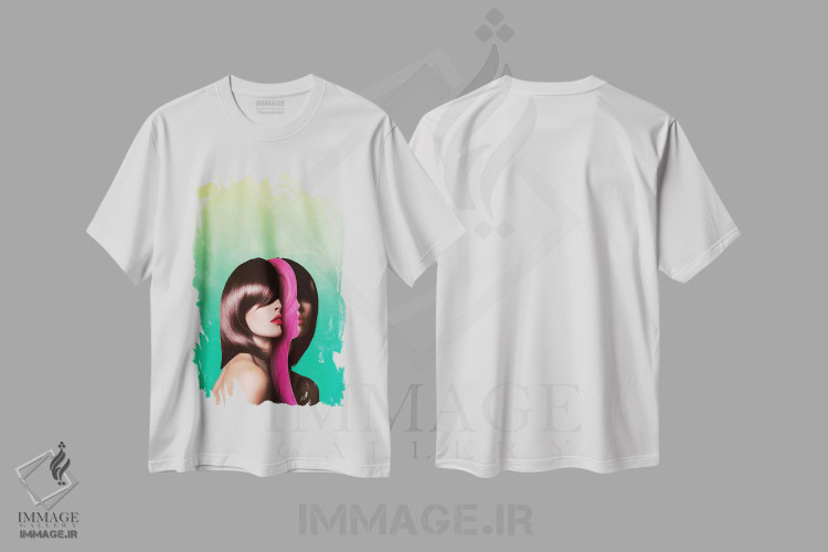 تیشرت طرح دار موهای دوشاخه شده، هنر دیجیتال اثر آدام پریستر | immage.ir