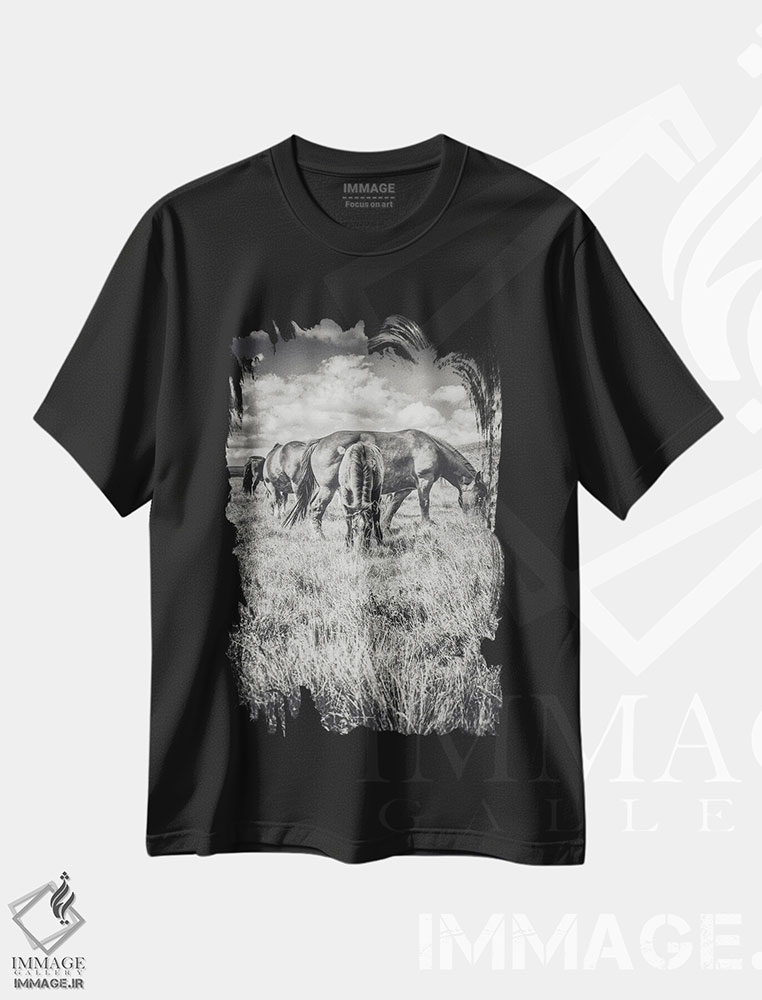 تیشرت طرح دار تبت کوچک XIII، عکاسی سیاه و سفید اثر آلساندرو پاسرینی | فروشگاه ایماژ