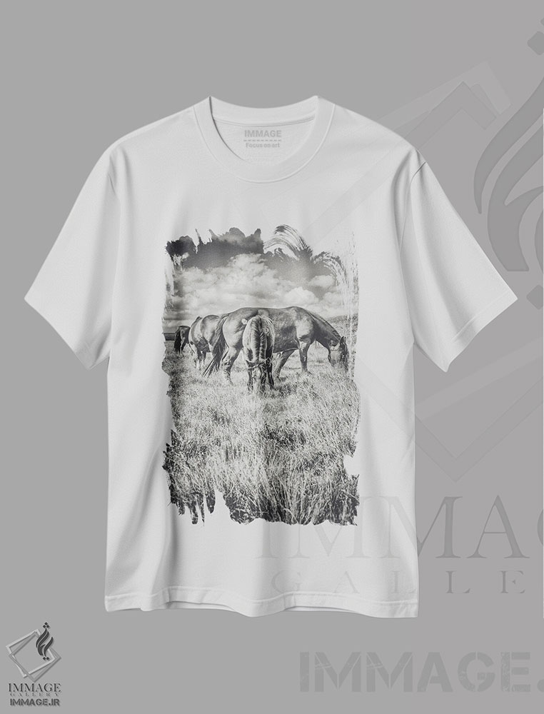 تیشرت طرح دار تبت کوچک XIII، عکاسی سیاه و سفید اثر آلساندرو پاسرینی | immage.ir