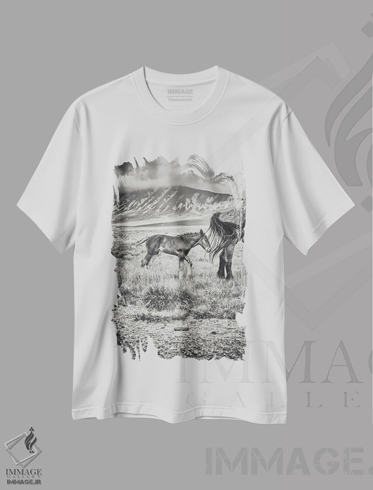تیشرت طرح دار تبت کوچک XXII، عکاسی سیاه و سفید اثر آلساندرو پاسرینی | immage.ir