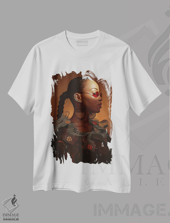 تیشرت طرح دار بداهه، هنر آمریکایی آفریقایی تبار اثر آدنیران آدسانیا | immage.ir