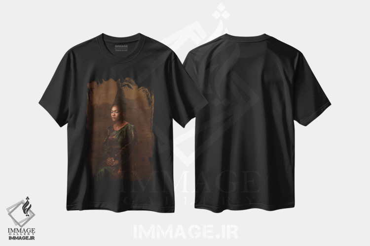 تیشرت طرح دار ایوبا مونا، هنر آمریکایی آفریقایی تبار اثر آدنیران آدسانیا | فروشگاه ایماژ