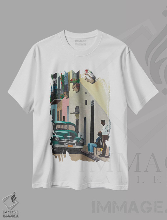 تیشرت طرح دار کوبای آرام، کوبا، هنر فاخر معاصر اثر آن دو پلنتی | immage.ir