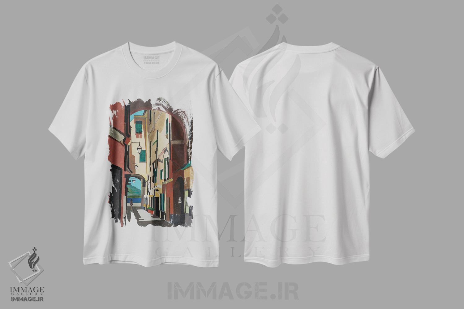 تیشرت طرح دار پیاده روی در لایگوئلیا، ایتالیا، هنر فاخر معاصر اثر آن دو پلنتی | immage.ir