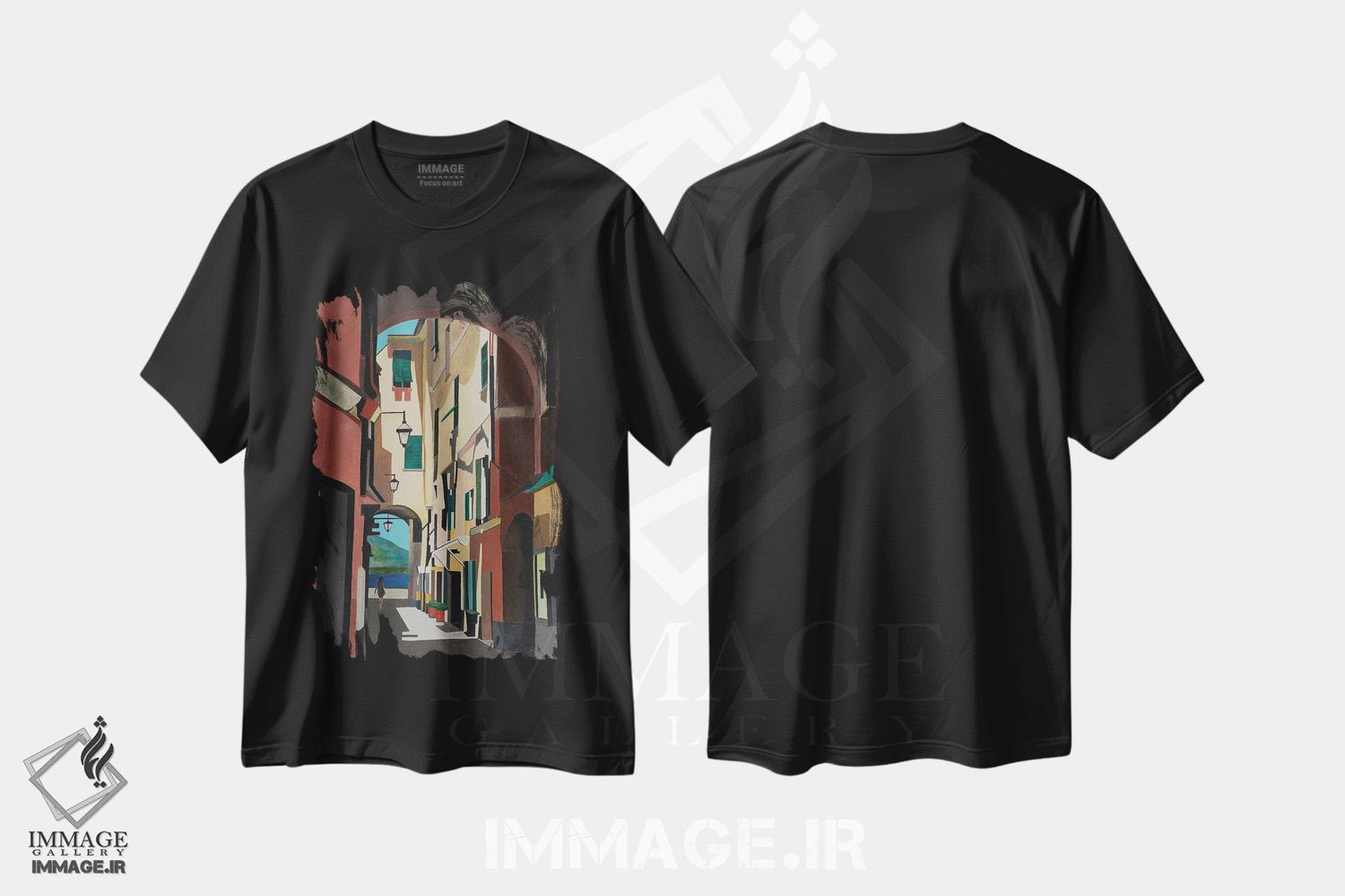 تیشرت طرح دار پیاده روی در لایگوئلیا، ایتالیا، هنر فاخر معاصر اثر آن دو پلنتی | فروشگاه ایماژ