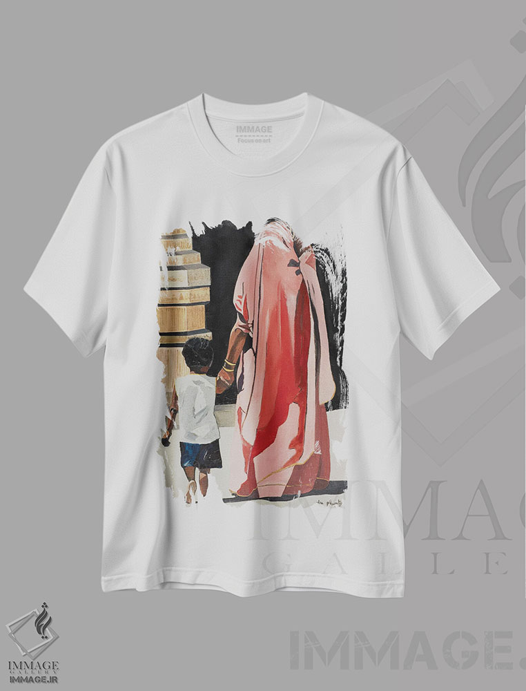 تیشرت طرح دار زن و کودک، هند، هنر آمریکایی آفریقایی تبار اثر آن دو پلنتی | immage.ir
