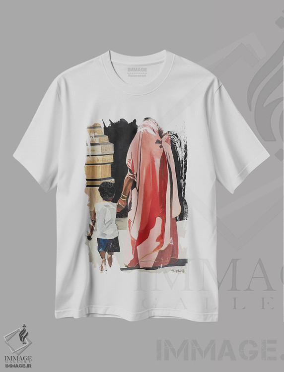 تیشرت طرح دار زن و کودک، هند، هنر آمریکایی آفریقایی تبار اثر آن دو پلنتی | immage.ir