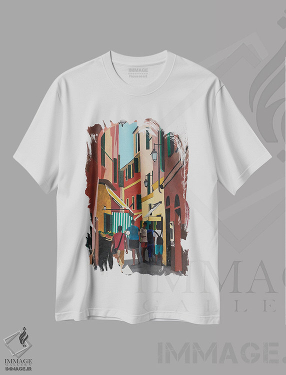 تیشرت طرح دار لایگوئلیا، ایتالیا، هنر فاخر معاصر اثر آن دو پلنتی | immage.ir