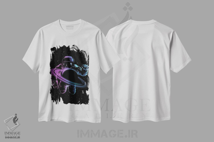 تیشرت طرح دار فضانورد در زحل، هنر دیجیتال اثر آلبرتو پرز | immage.ir