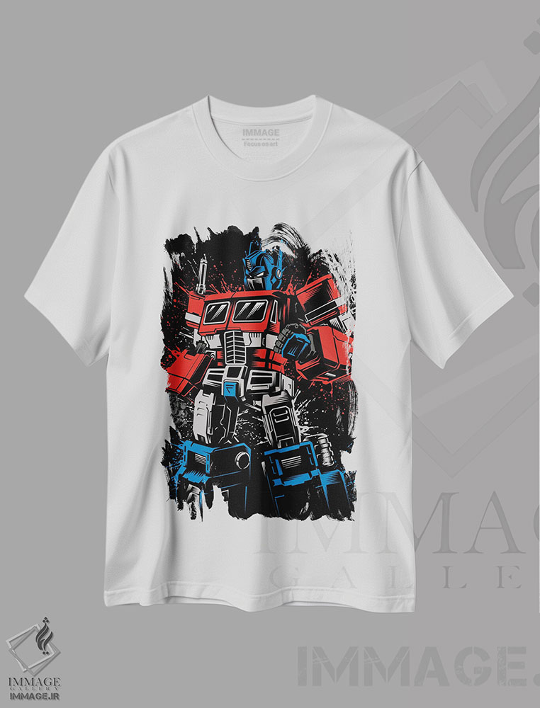 تیشرت طرح دار اُپتیموس اسپلتر، هنر دیجیتال اثر آلبرتو پرز | immage.ir