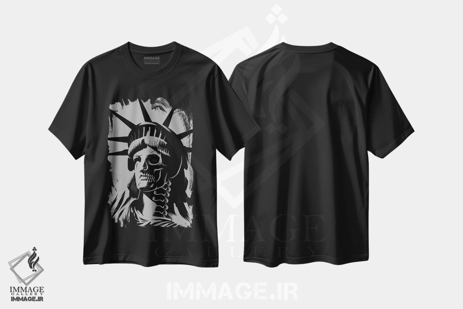 تیشرت طرح دار جمجمه مجسمه، دکوراسیون جایگزین اثر آلبرتو پرز | فروشگاه ایماژ