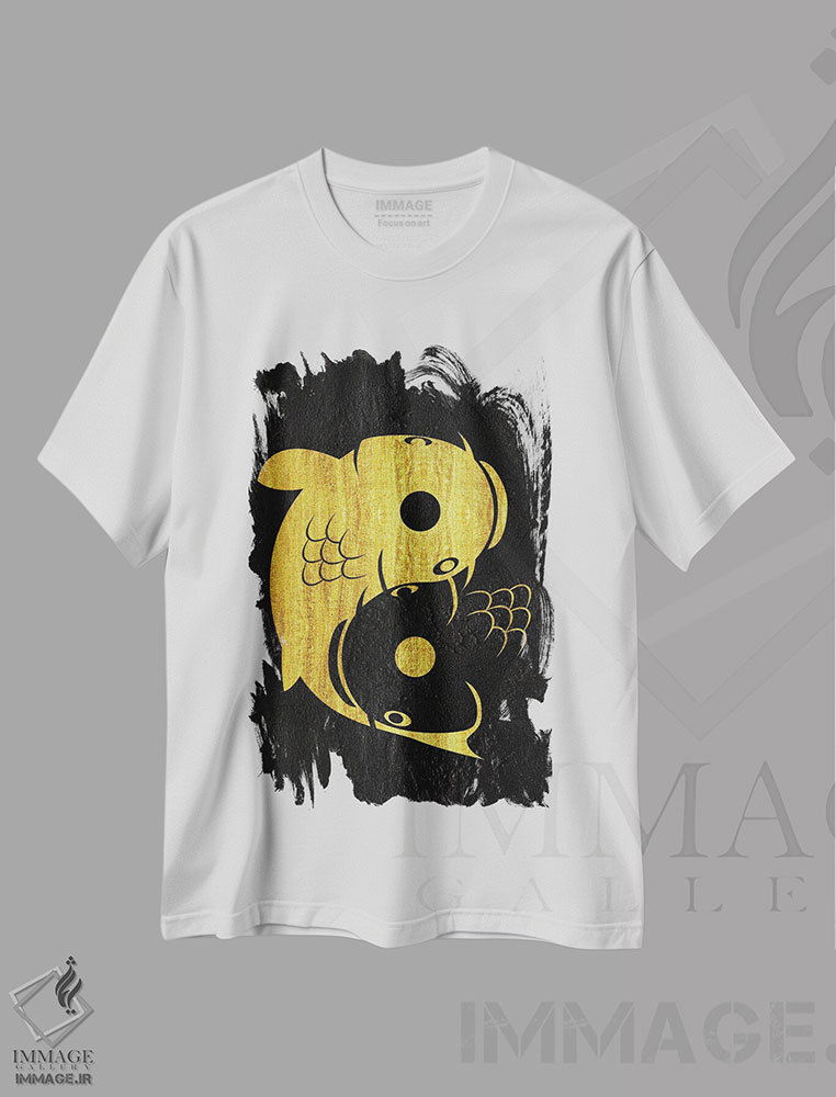 تیشرت طرح دار کپور یین یانگ، دکور آسیایی اثر آلبرتو پرز | immage.ir