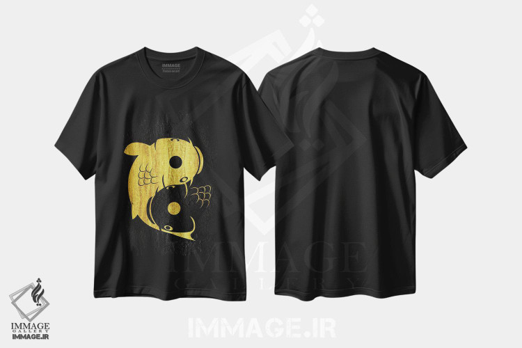 تیشرت طرح دار کپور یین یانگ، دکور آسیایی اثر آلبرتو پرز | فروشگاه ایماژ