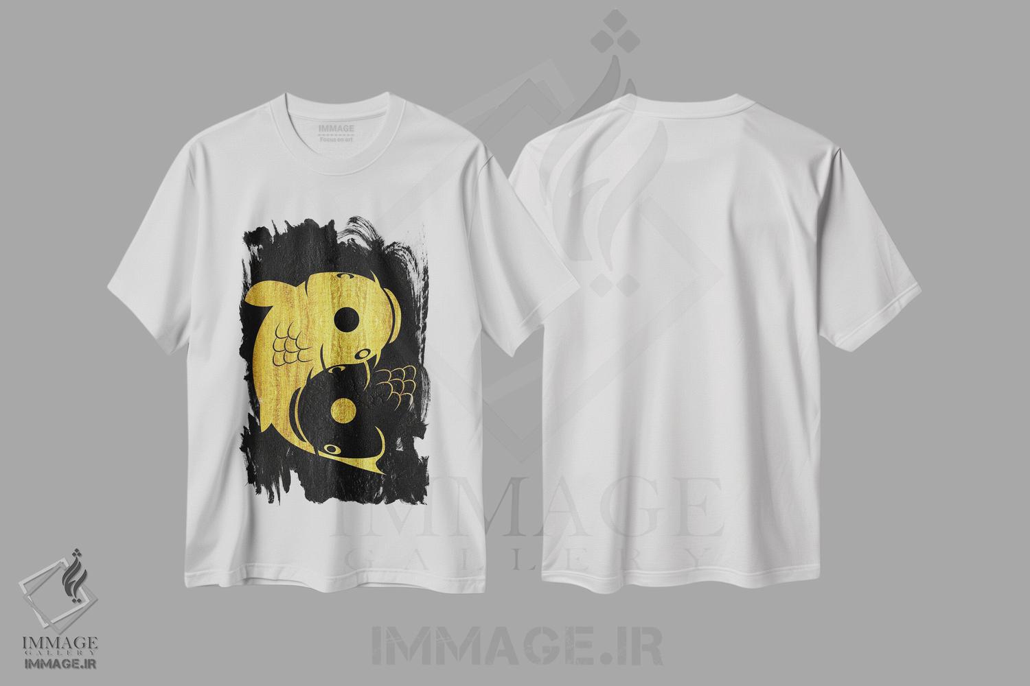 تیشرت طرح دار کپور یین یانگ، دکور آسیایی اثر آلبرتو پرز | immage.ir