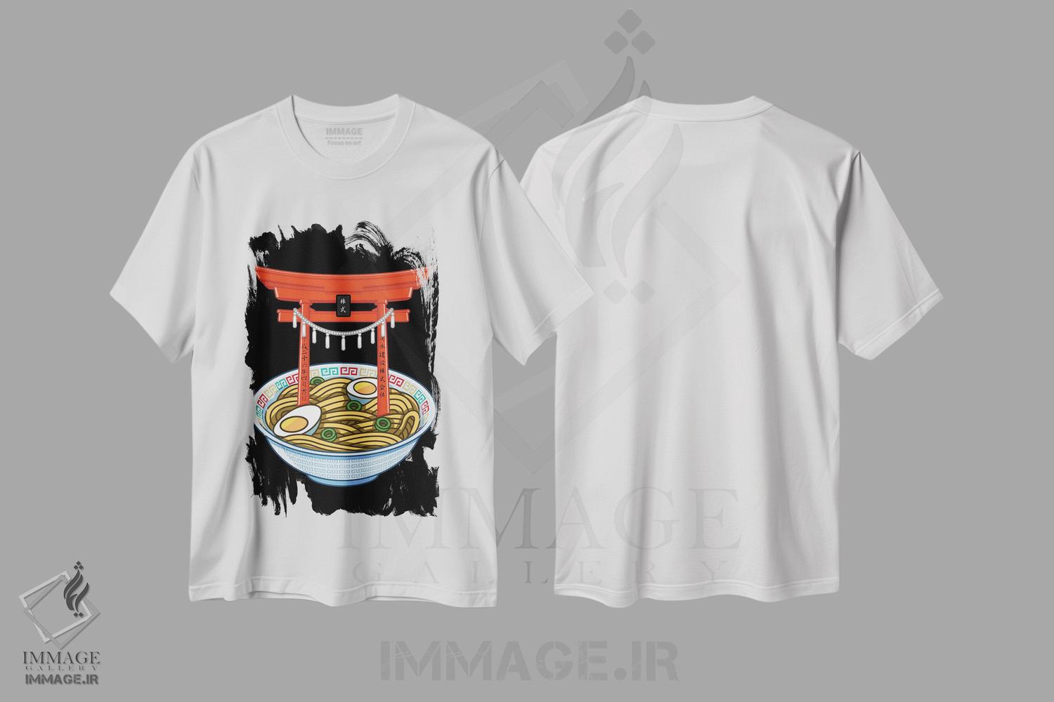 تیشرت طرح دار توریی رامن، دکور آسیایی اثر آلبرتو پرز | immage.ir