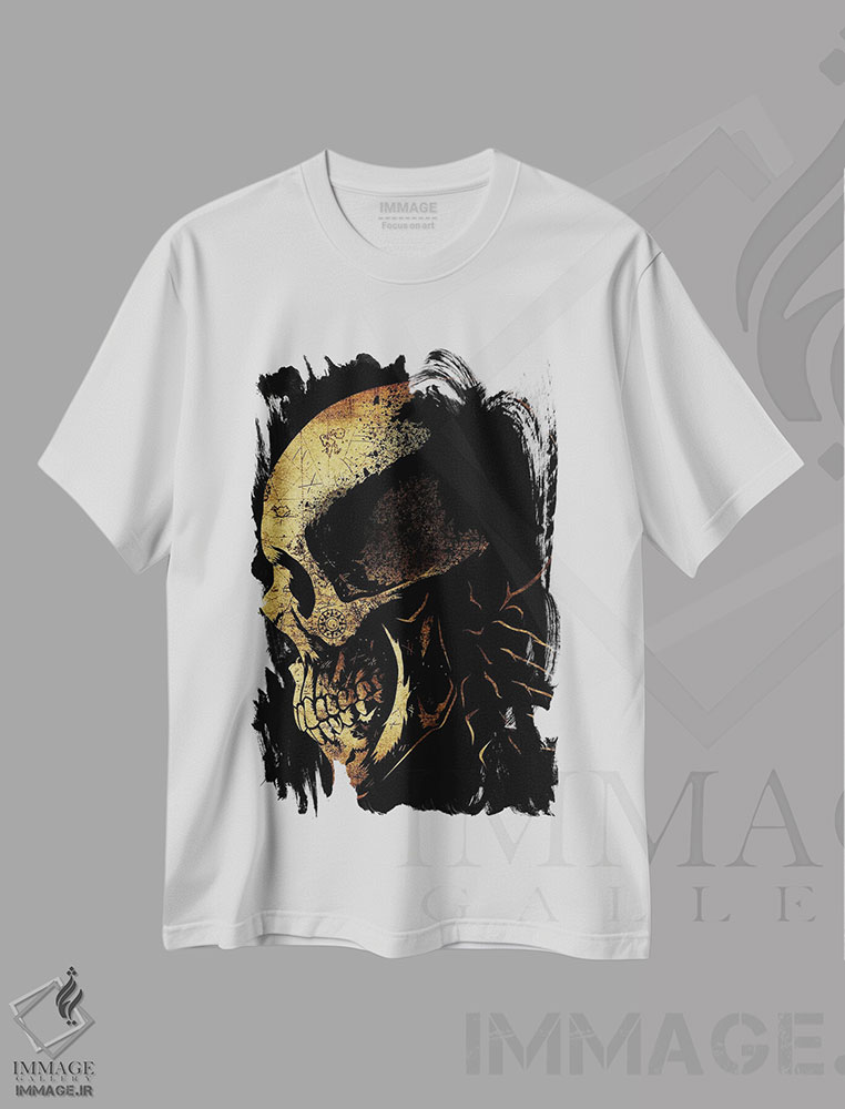 تیشرت طرح دار نقشه دزدان دریایی جمجمه، هنر دیجیتال اثر آلبرتو پرز | immage.ir