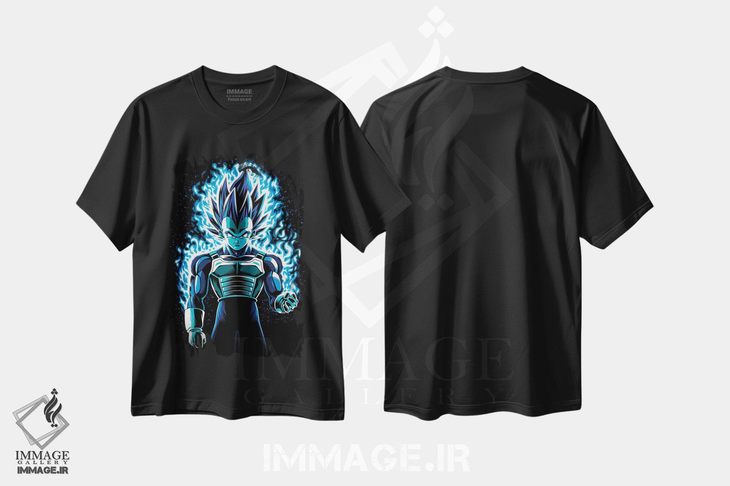 تیشرت طرح دار شاهزاده جنگجوی آبی فوق العاده، انیمه اثر آلبرتو پرز | فروشگاه ایماژ