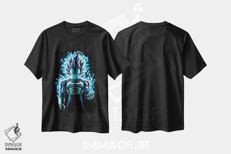 تیشرت طرح دار شاهزاده جنگجوی آبی فوق العاده، انیمه اثر آلبرتو پرز | فروشگاه ایماژ