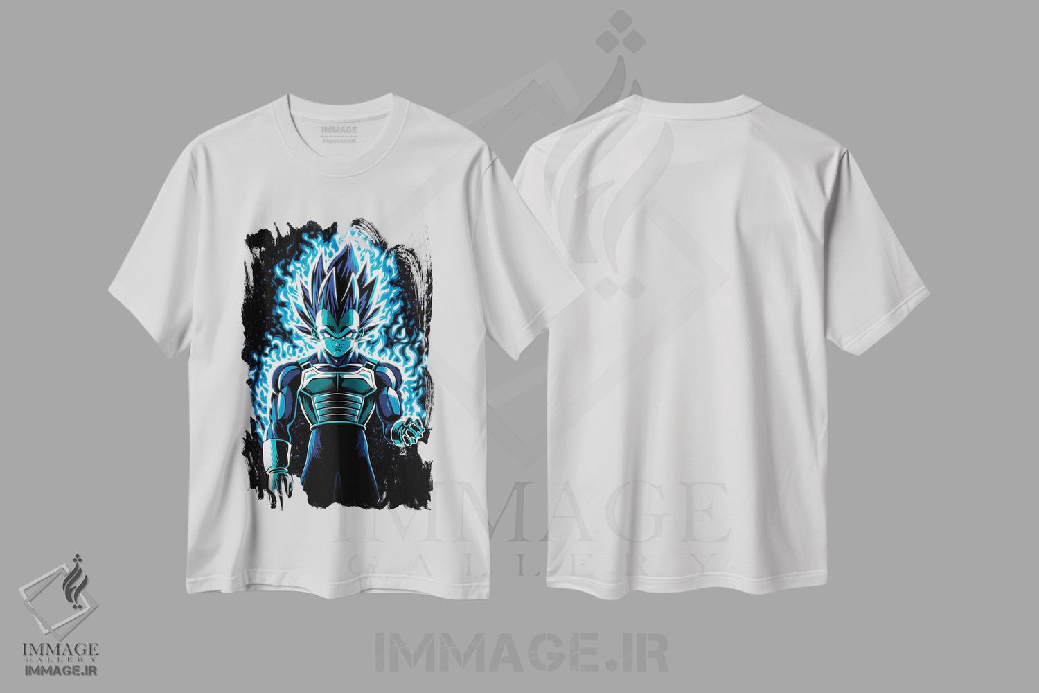 تیشرت طرح دار شاهزاده جنگجوی آبی فوق العاده، انیمه اثر آلبرتو پرز | immage.ir