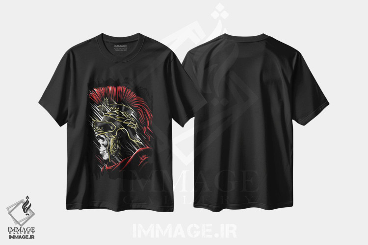 تیشرت طرح دار جمجمه رومی، هنر دیجیتال اثر آلبرتو پرز | فروشگاه ایماژ