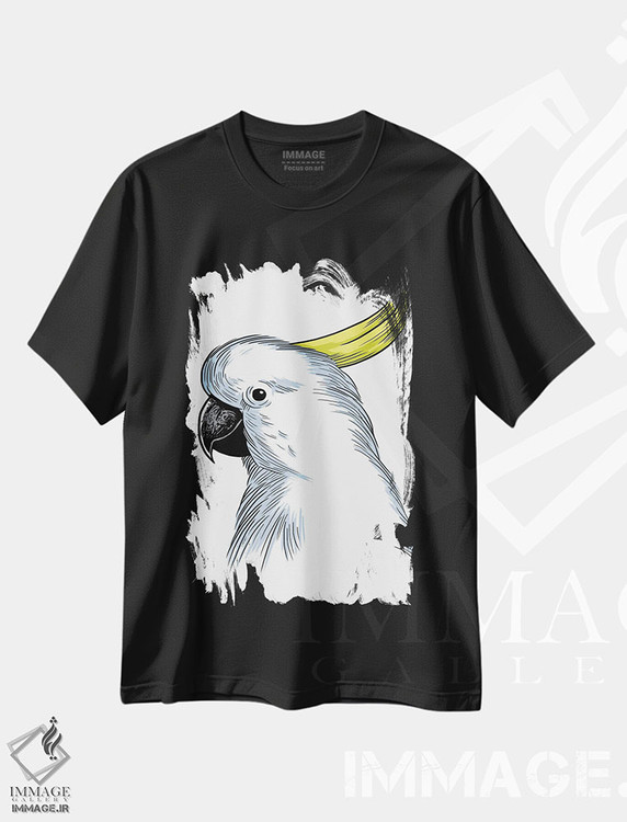 تیشرت طرح دار طرح طوطی، هنر دیجیتال اثر آلبرتو پرز | فروشگاه ایماژ