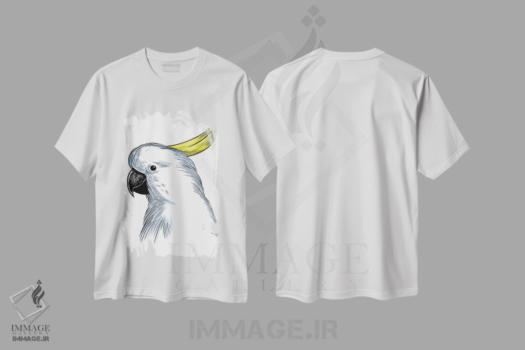 تیشرت طرح دار طرح طوطی، هنر دیجیتال اثر آلبرتو پرز | immage.ir