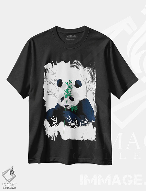 تیشرت طرح دار پاندای بامبو، هنر دیجیتال اثر آلبرتو پرز | فروشگاه ایماژ