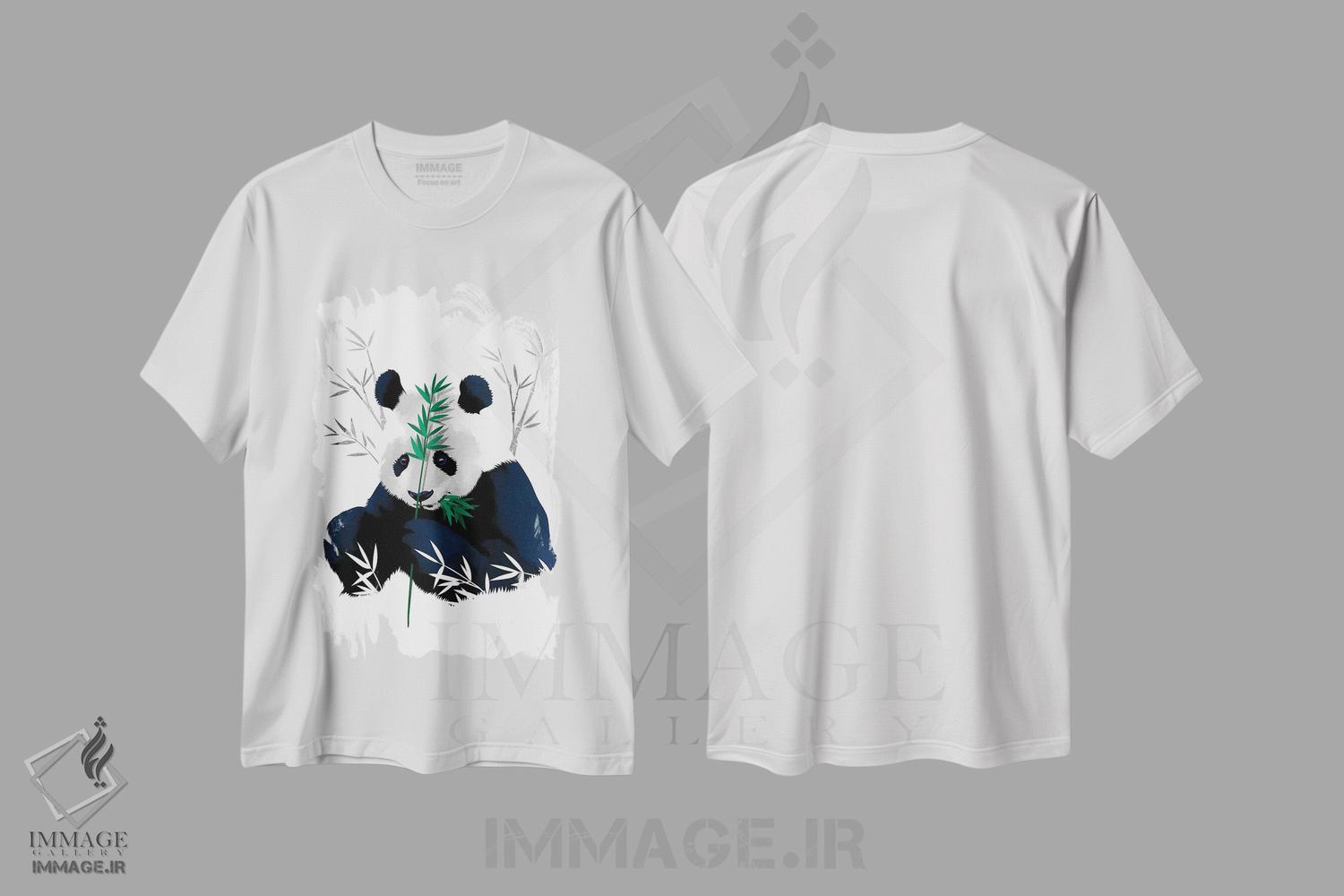 تیشرت طرح دار پاندای بامبو، هنر دیجیتال اثر آلبرتو پرز | immage.ir