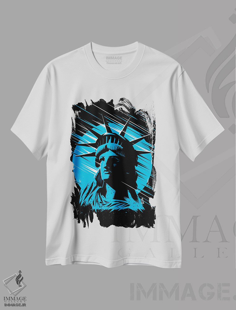 تیشرت طرح دار مجسمه آزادی، هنر دیجیتال اثر آلبرتو پرز | immage.ir
