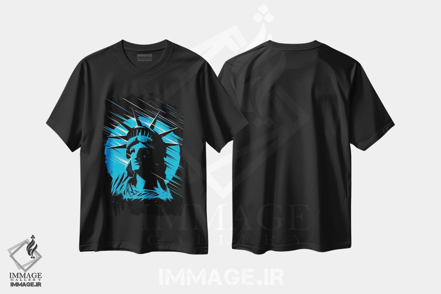 تیشرت طرح دار مجسمه آزادی، هنر دیجیتال اثر آلبرتو پرز | فروشگاه ایماژ