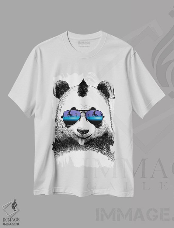 تیشرت طرح دار پاندای دی جی، هنر دیجیتال اثر آلبرتو پرز | immage.ir
