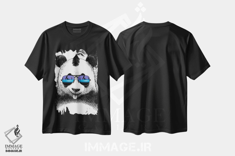 تیشرت طرح دار پاندای دی جی، هنر دیجیتال اثر آلبرتو پرز | فروشگاه ایماژ