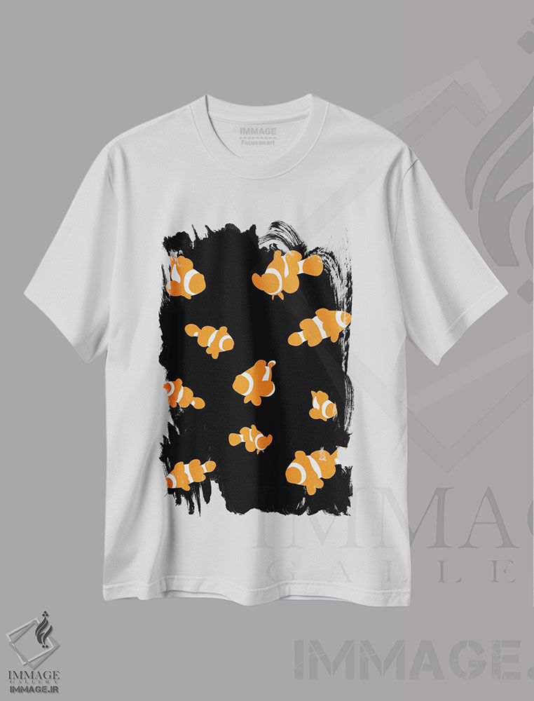 تیشرت طرح دار ماهی دلقک، هنر دیجیتال اثر آلبرتو پرز | immage.ir