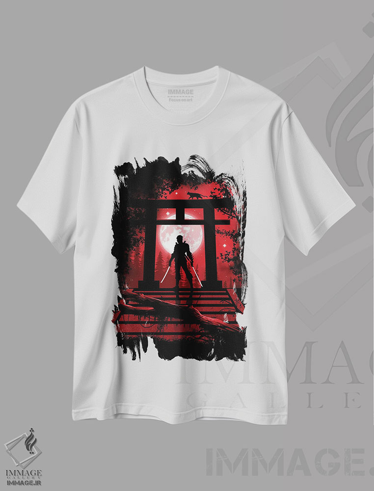 تیشرت طرح دار نینجای توریی، هنر دیجیتال اثر آلبرتو پرز | immage.ir
