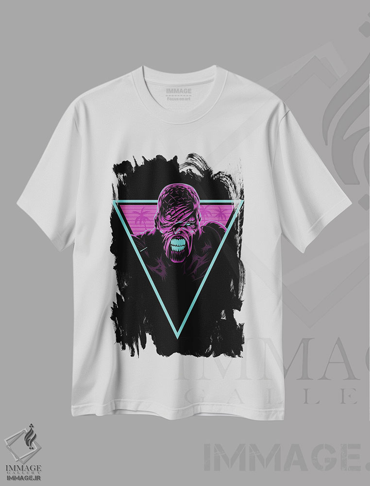 تیشرت طرح دار نمسیس رترو، هنر دیجیتال اثر آلبرتو پرز | immage.ir