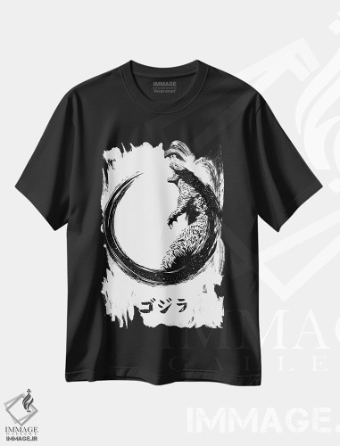 تیشرت طرح دار پادشاه هیولاها در حلقه، هنر دیجیتال سیاه و سفید اثر آلبرتو پرز | فروشگاه ایماژ