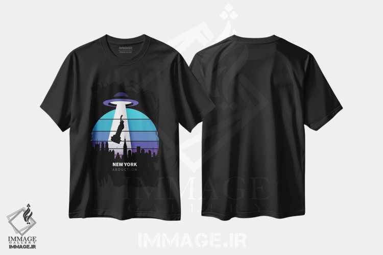 تیشرت طرح دار ربوده شدن مجسمه آزادی، هنر دیجیتال اثر آلبرتو پرز | فروشگاه ایماژ