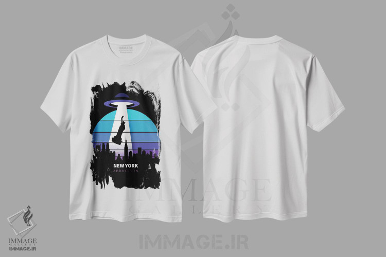 تیشرت طرح دار ربوده شدن مجسمه آزادی، هنر دیجیتال اثر آلبرتو پرز | immage.ir