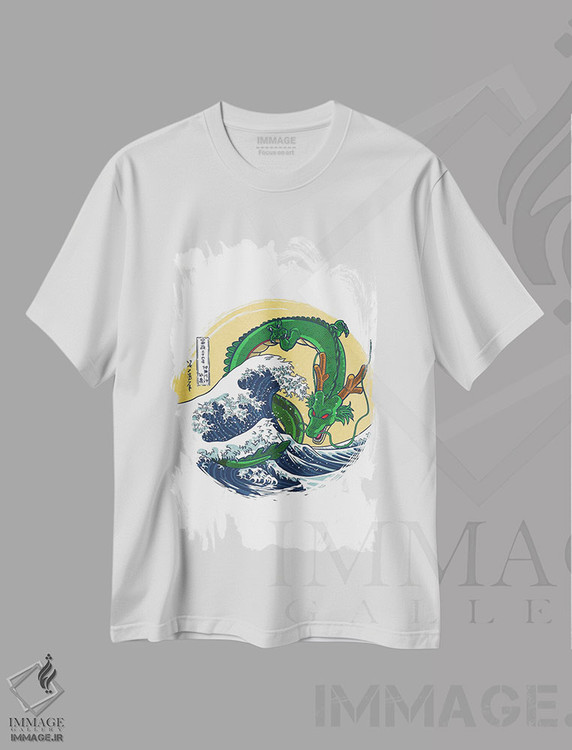 تیشرت طرح دار موج اژدها، هنر دیجیتال اثر آلبرتو پرز | immage.ir