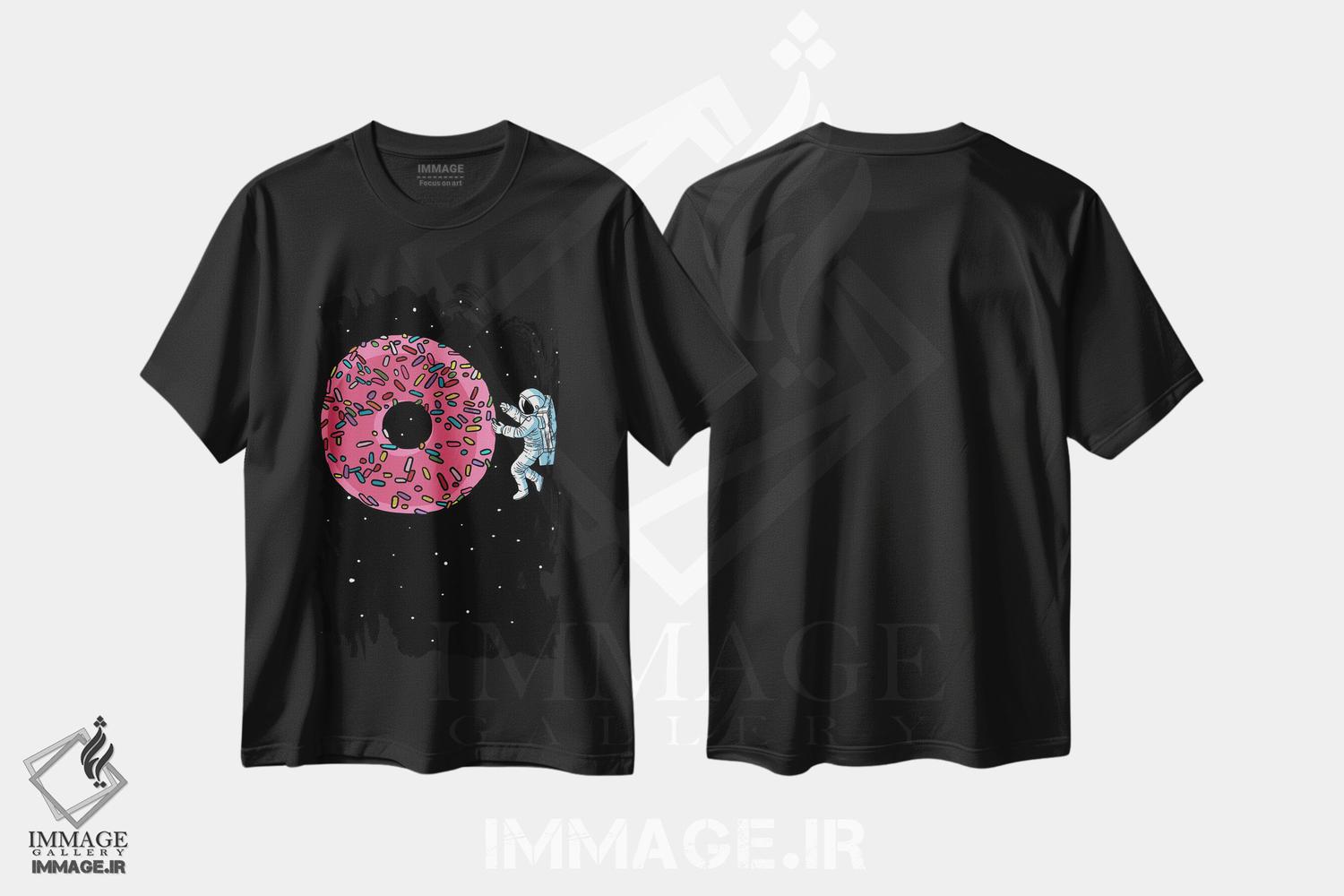 تیشرت طرح دار دونات کهکشانی، هنر دیجیتال اثر آلبرتو پرز | فروشگاه ایماژ