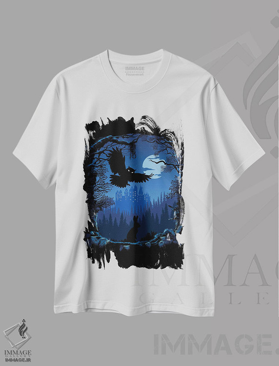 تیشرت طرح دار جغد قلعه جادویی، هنر دیجیتال اثر آلبرتو پرز | immage.ir